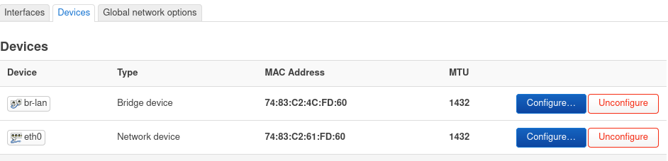 OpenWrt MAC Addresses
