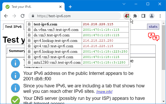 IPvFoo Screenshot