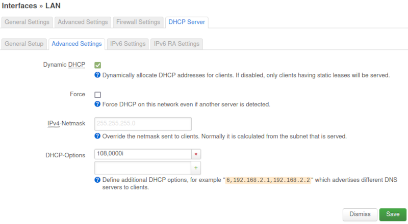 OpenWrt Interface config